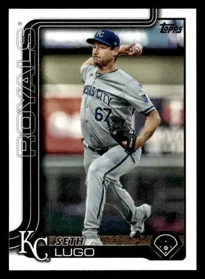 2025 Topps Seth Lugo baseball card featuring Kansas City Royals player Kansas City