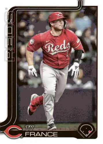 Ty France baseball card 2025 Topps #227 NM-MT Reds with original gloss features