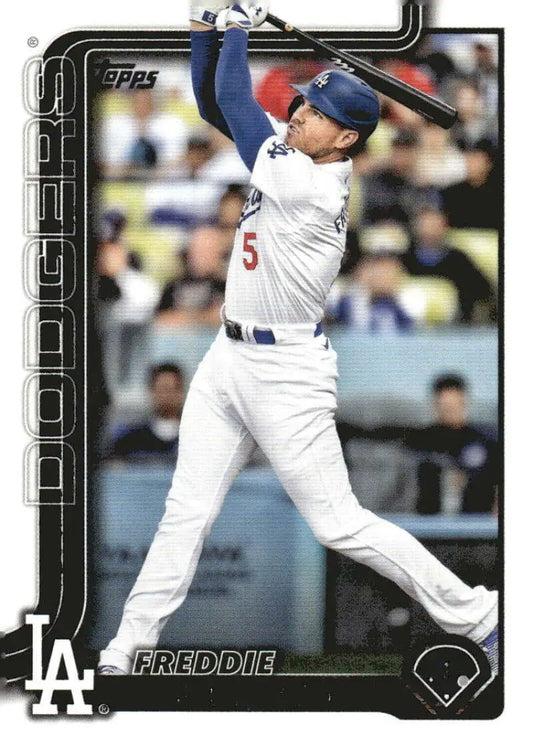 Freddie Freeman Los Angeles Dodgers baseball card from 2025 Topps series