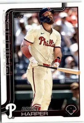 2025 Topps Bryce Harper baseball card showcasing Bryce Harper baseball memorabilia