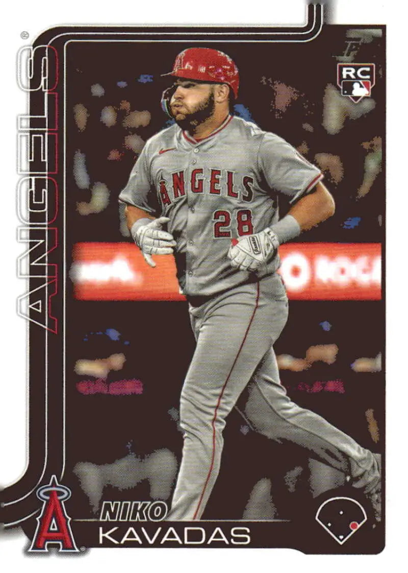 Niko Kavadas Los Angeles Angels baseball card from 2025 Topps #278 Rookie NM-MT