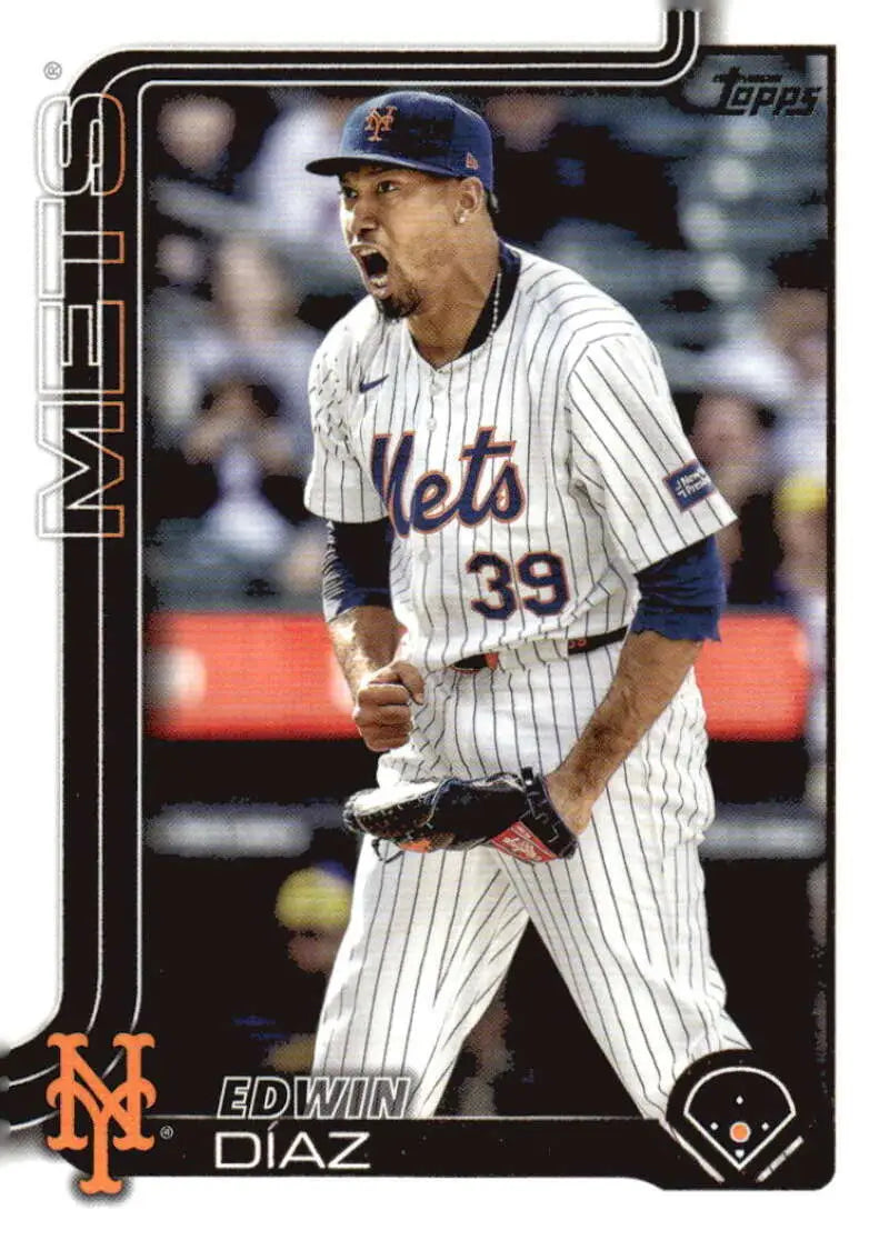 Edwin Diaz baseball card from 2025 Topps #286 featuring New York Mets collectible
