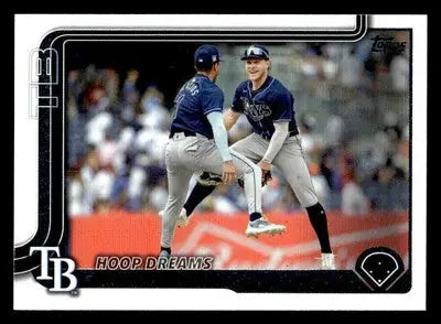 Baseball trading card featuring Tampa Bay Rays players from Hoop Dreams 2025 Topps