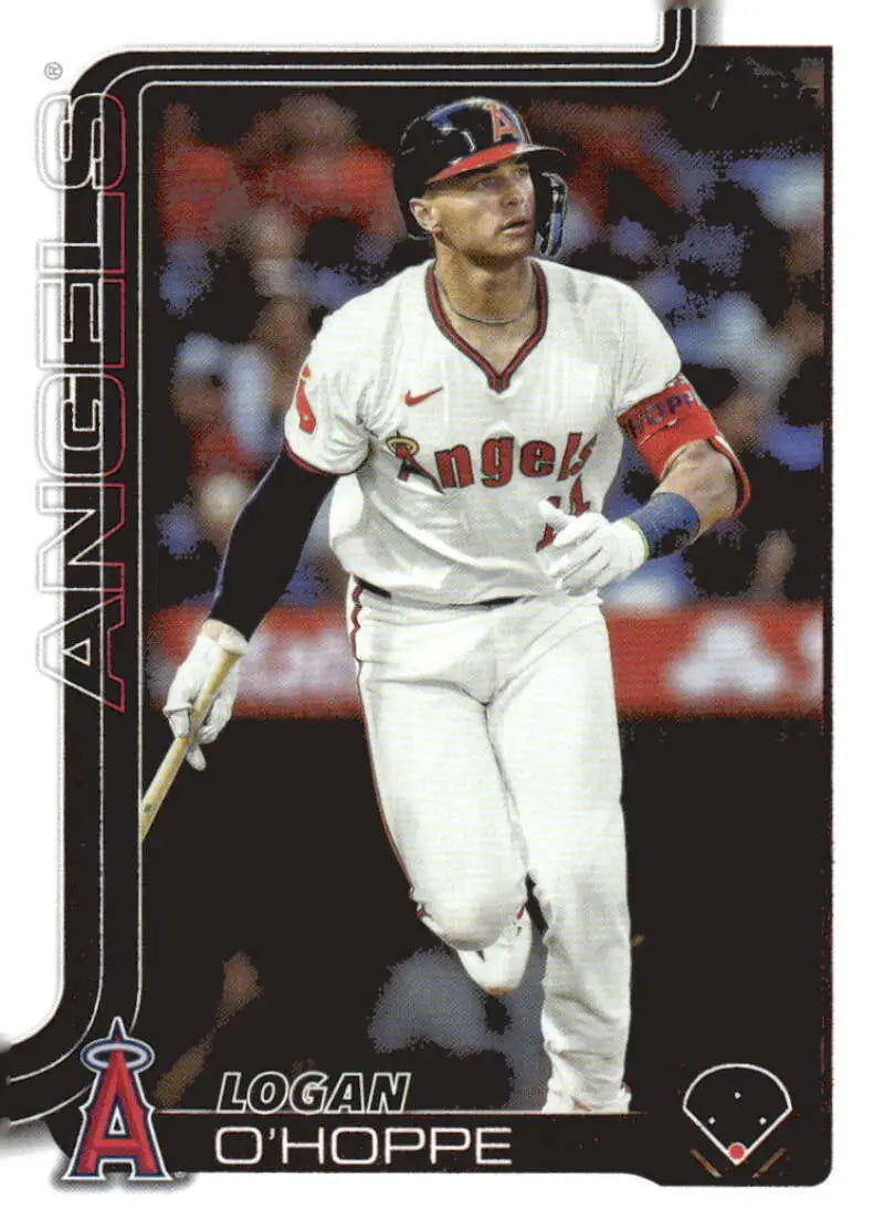2025 Topps Logan O Hoppe Los Angeles Angels baseball card in NM MT condition