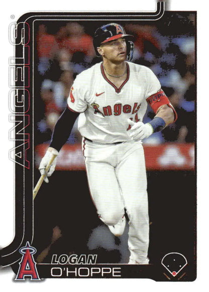 2025 Topps Logan O Hoppe Los Angeles Angels baseball card in NM MT condition