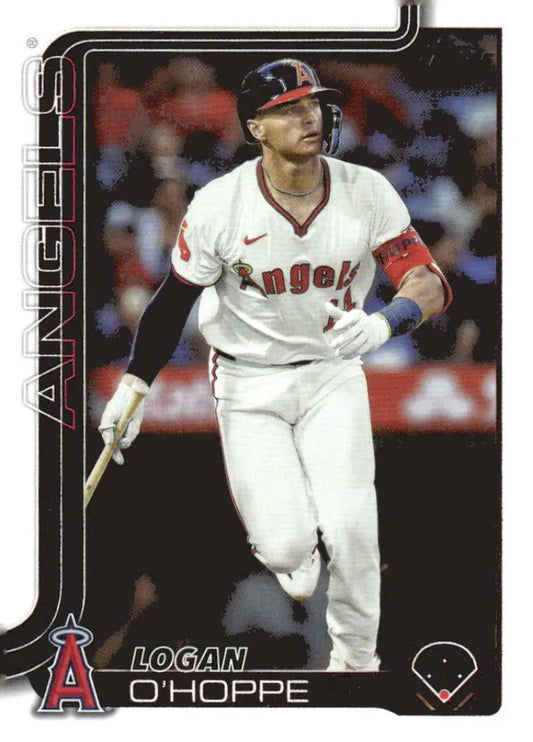 2025 Topps Logan O Hoppe Los Angeles Angels baseball card in NM MT condition