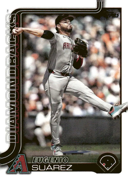 Baseball card of Eugenio Suárez from Arizona Diamondbacks 2025 Topps #328