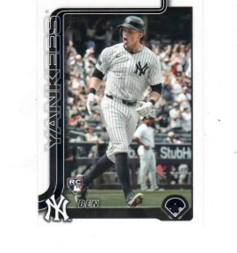 2025 Topps Ben Rice rookie baseball card featuring New York Yankees player