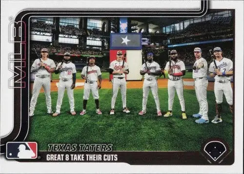 Baseball card featuring eight players with original gloss and Gunnar Henderson combo card checklist