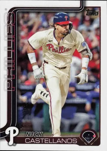 Original gloss Nick Castellanos baseball card 2025 Topps NM-MT Phillies ID 78377