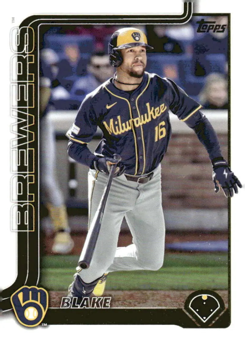 Baseball card featuring Blake Perkins of the Milwaukee Brewers from 2025 Topps series