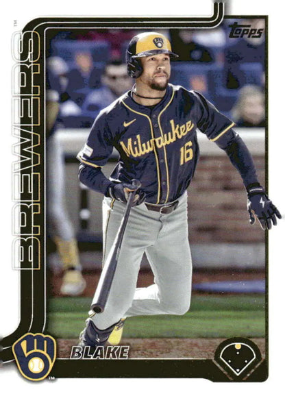 Baseball card featuring Blake Perkins of the Milwaukee Brewers from 2025 Topps series