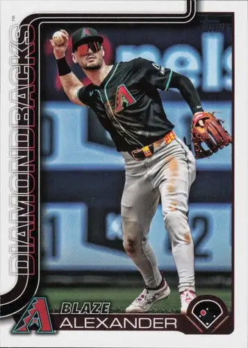 Original gloss Blaze Alexander baseball card from 2025 Topps #499 NM-MT Diamondbacks