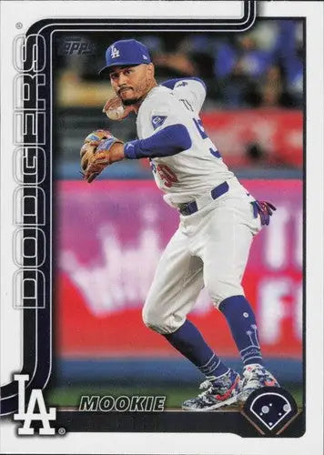 Original gloss Mookie Betts baseball card from 2025 Topps #500 NM-MT Dodgers