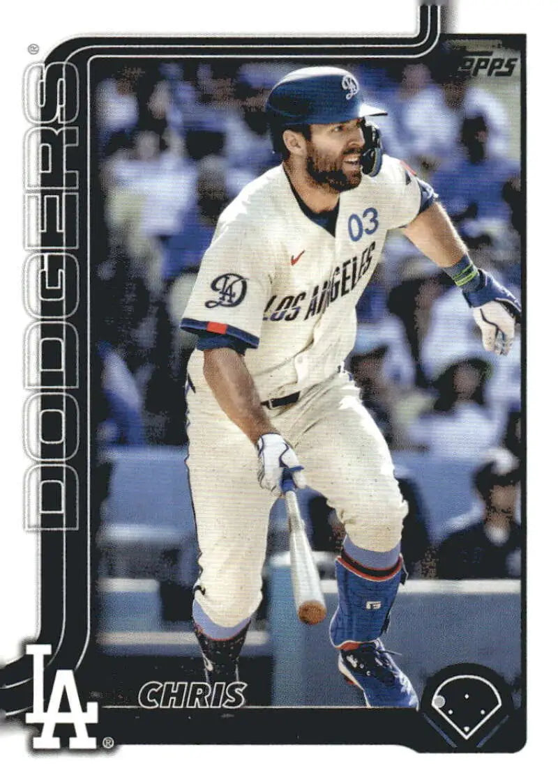 Baseball card featuring Chris Taylor of the Los Angeles Dodgers 2025 Topps #53