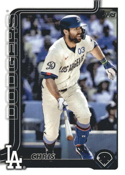 Baseball card featuring Chris Taylor of the Los Angeles Dodgers 2025 Topps #53