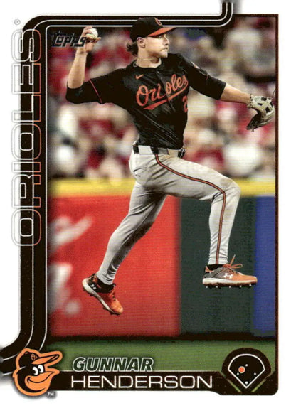 Baltimore Orioles Gunnar Henderson baseball card from 2025 Topps #65 NM-MT