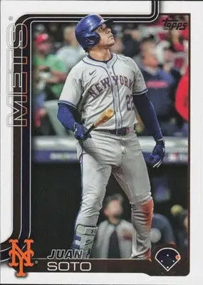 Original gloss Juan Soto baseball card 2025 Topps NM-MT Mets ID 78500