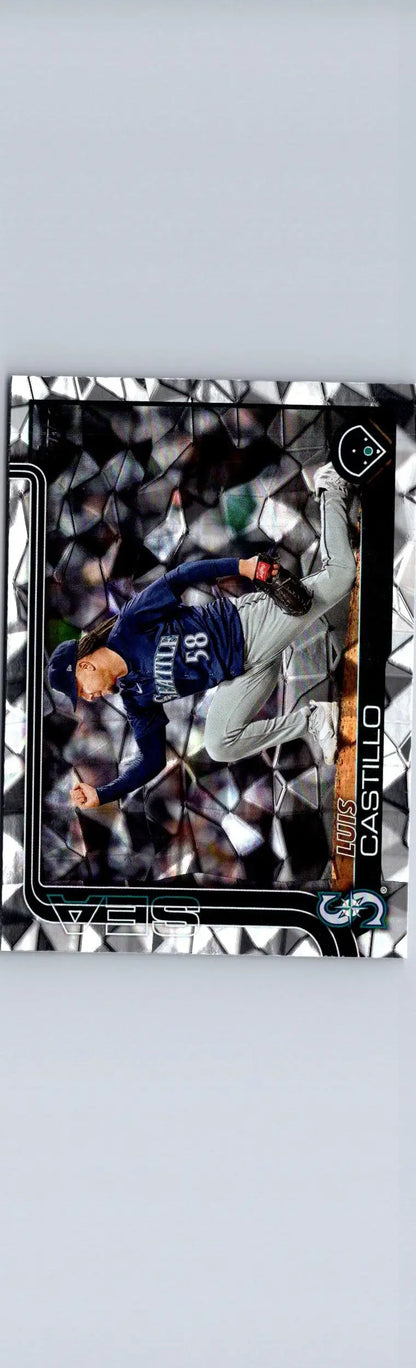 Luis Castillo baseball card 2025 Topps #73 Luis Castillo Diamante Foil display