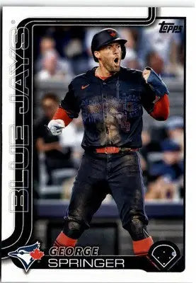 2025 Topps George Springer baseball card featuring Toronto Blue Jays player George Springer