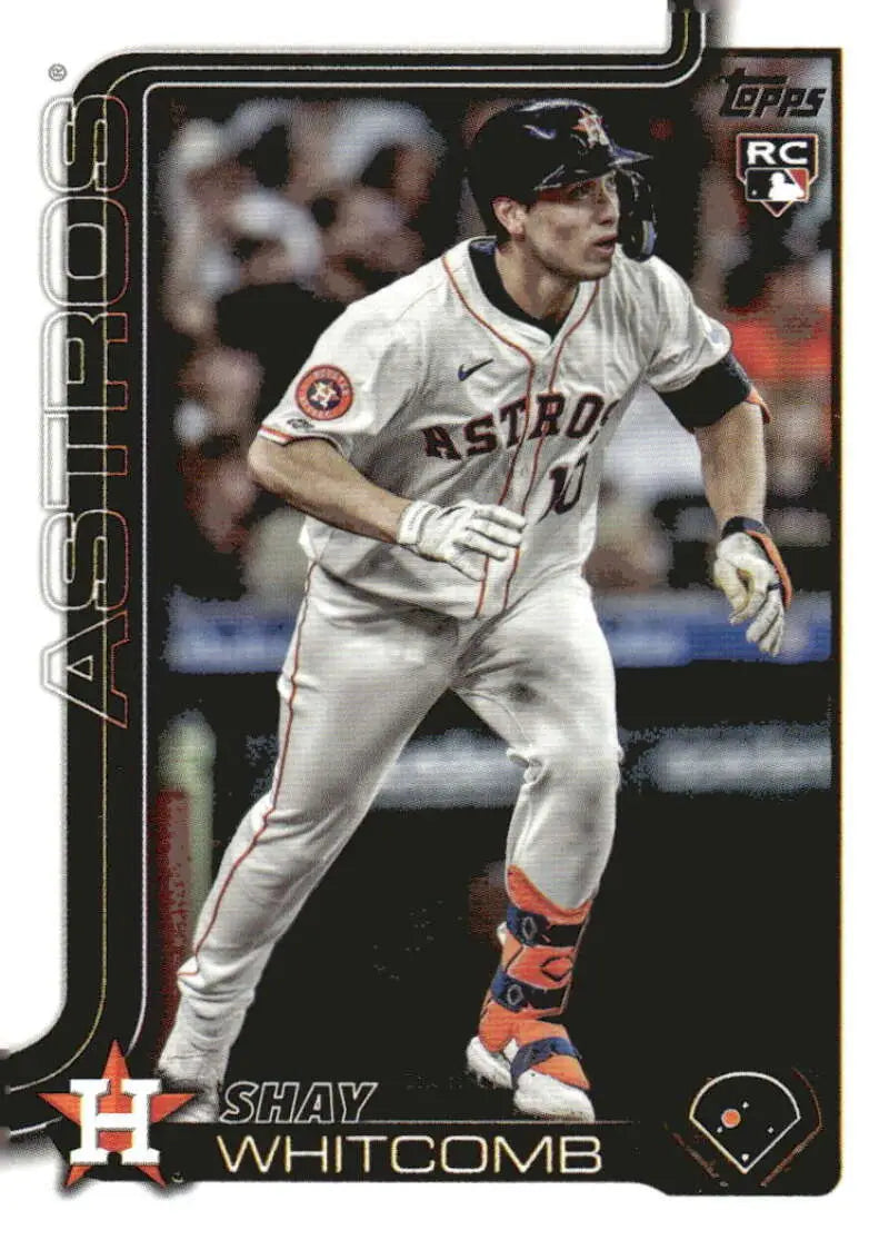 Shay Whitcomb Houston Astros baseball card from 2025 Topps #87 Rookie series