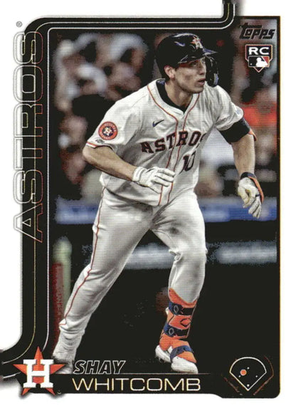 Shay Whitcomb Houston Astros baseball card from 2025 Topps #87 Rookie series