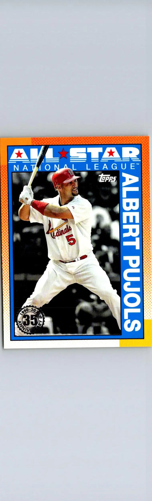 Albert Pujols baseball card from 2025 Topps #90AS-38b celebrating Topps Baseball 35th Anniversary