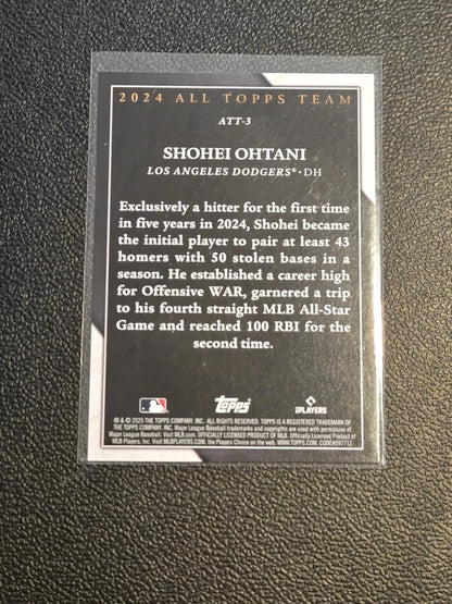 Baseball trading card of Shohei Ohtani from 2025 Topps #ATT-3 All Topps Team