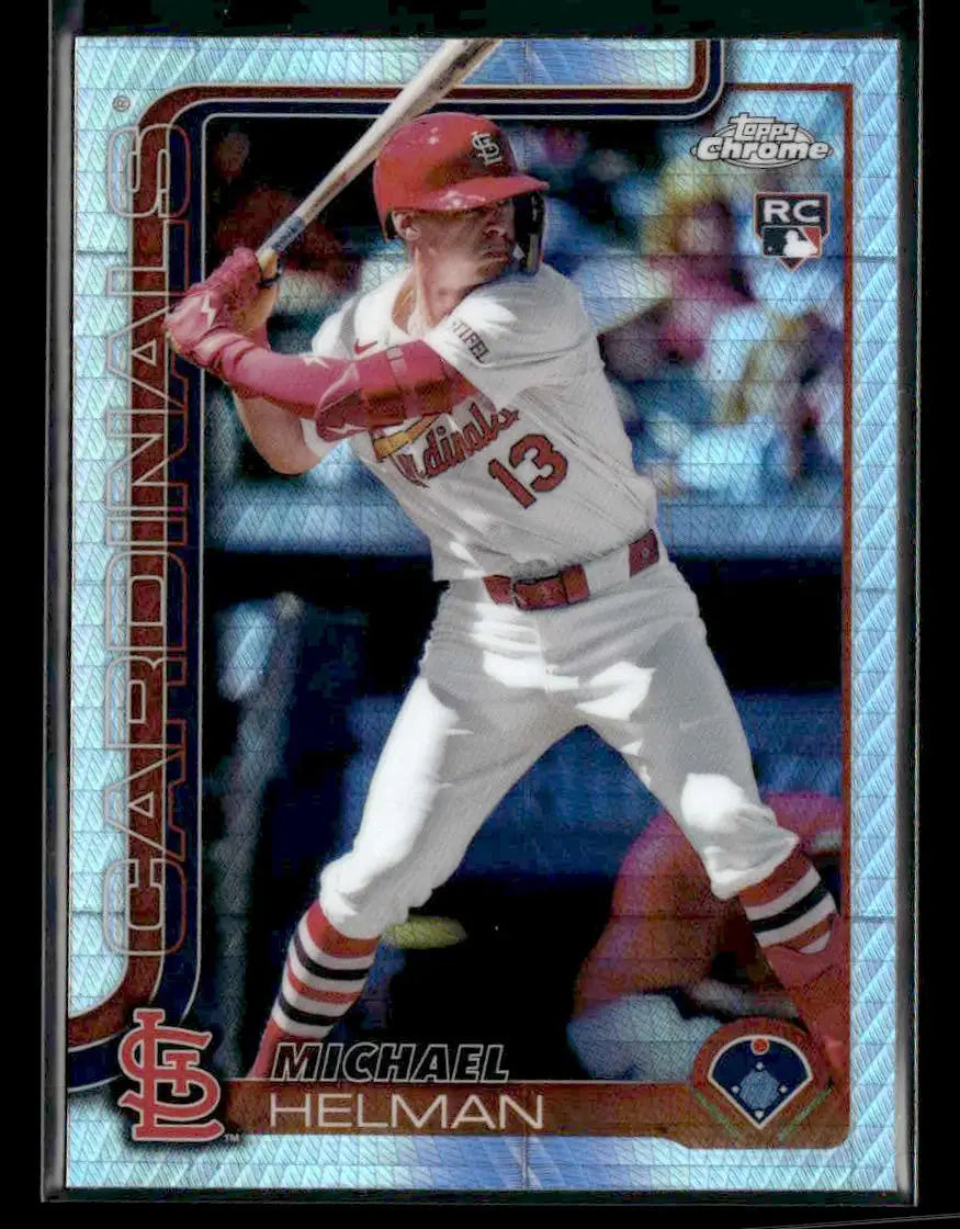 2025 Topps Chrome #104 Michael Helman Prism Refractors - Trading Card