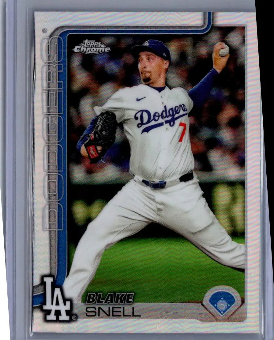 Blake Snell Topps Chrome baseball card featuring Blake Snell refractors in 2025 Topps Chrome #175