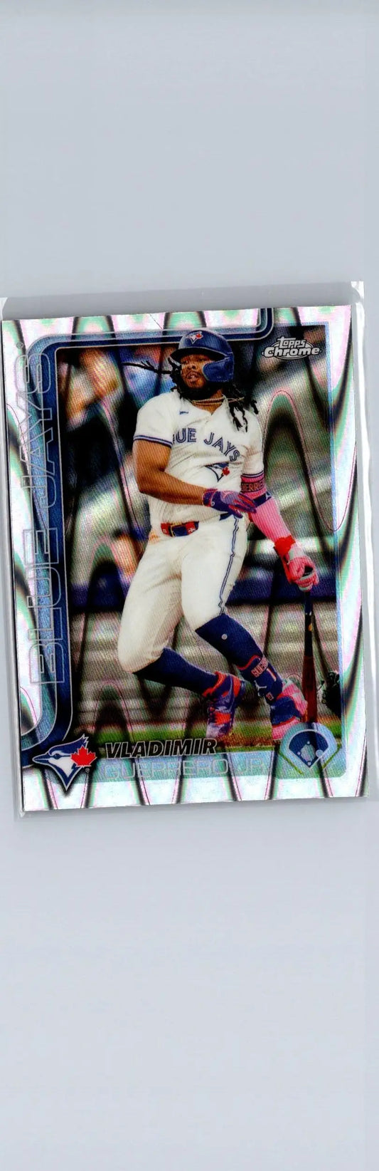 Baseball trading card featuring Vladimir Guerrero Jr. from Topps Chrome Raywave Refractors