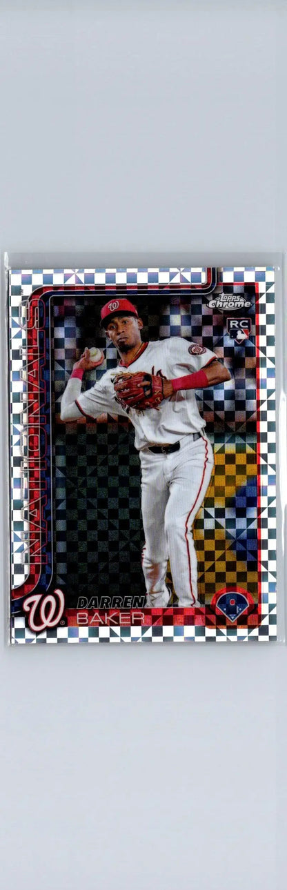 Baseball trading card featuring Chayce McDermott in pitching pose from Topps Chrome 2025