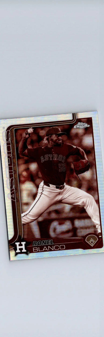 Baseball trading card of Ronel Blanco from 2025 Topps Chrome Sepia Refractors
