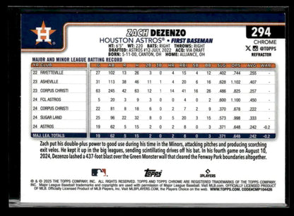 2025 Topps Chrome #294 Zach Dezenzo Refractors - Trading Cards