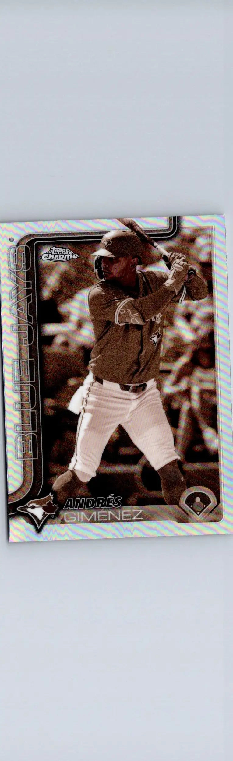 Baseball trading card of Andrés Giménez in 2025 Topps Chrome Sepia Refractors