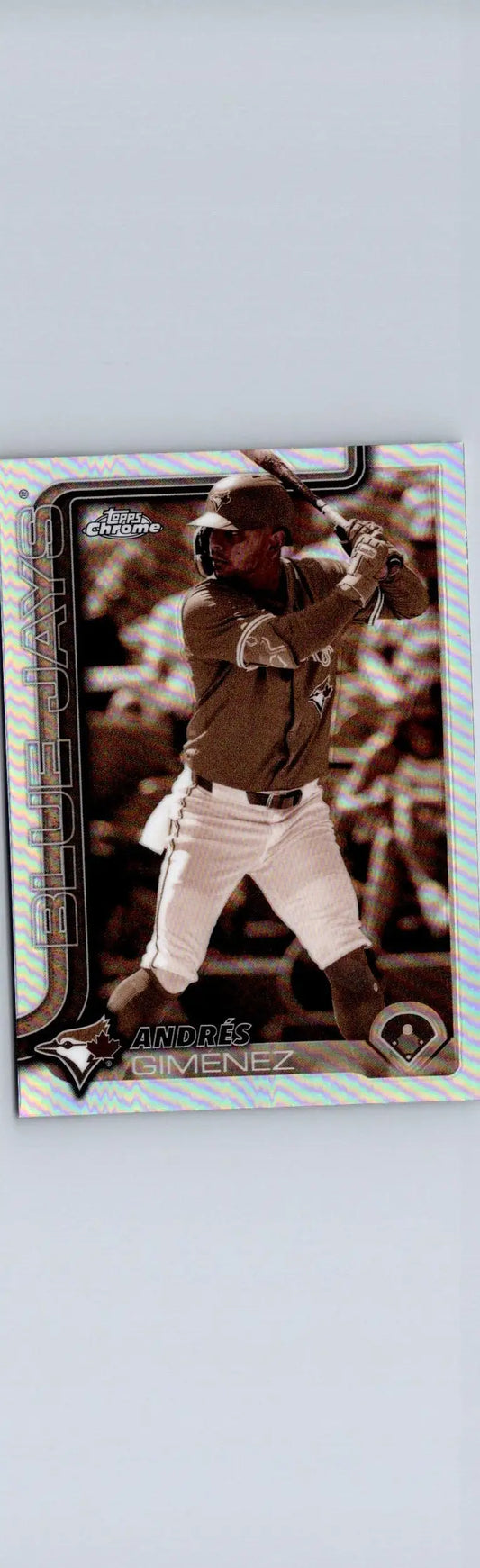 Baseball trading card of Andrés Giménez in 2025 Topps Chrome Sepia Refractors