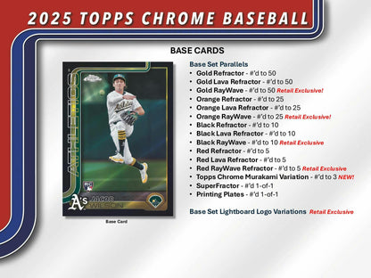 2025 Topps Chrome Baseball 7-Pack Blaster Box