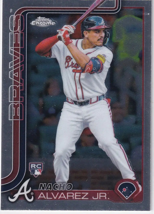 Nacho Alvarez Jr. baseball card from 2025 Topps Chrome Baseball series for New York Yankees