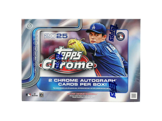 Sealed 2025 Topps Chrome Baseball Breaker Delight Box with guaranteed autograph cards