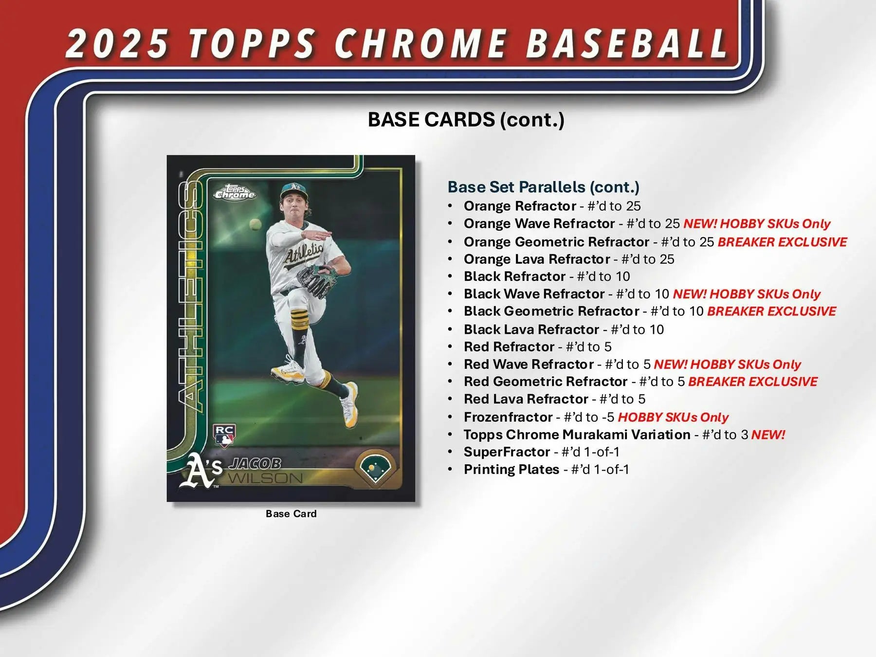 Baseball trading card from 2025 Topps Chrome Breaker Delight Box at Columbia Sports Cards