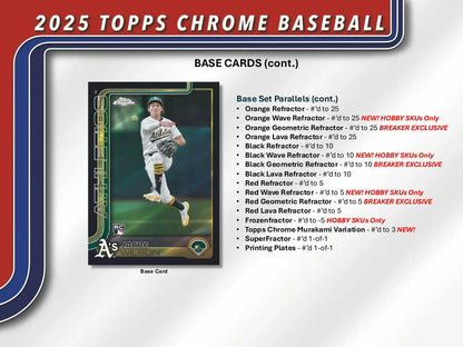 Baseball trading card from 2025 Topps Chrome Breaker Delight Box at Columbia Sports Cards