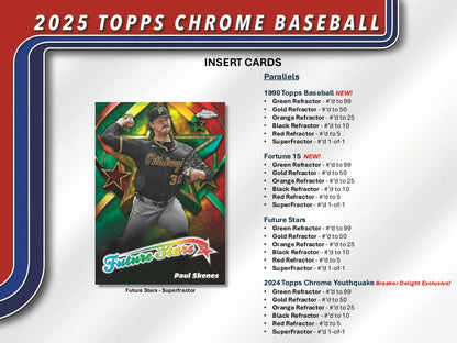 2025 Topps Chrome Baseball Breaker's Delight Box | Columbia Sports Cards
