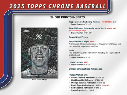 2025 Topps Chrome Baseball Hobby Box | Columbia Sports Cards & More