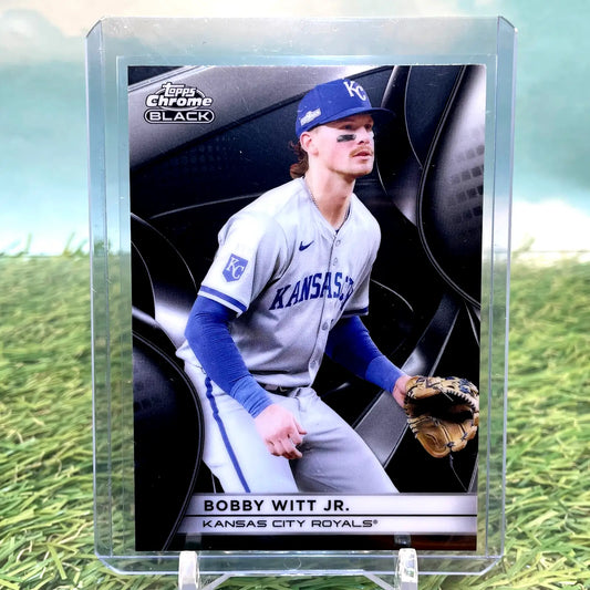 2025 Topps Chrome Black Bobby Witt Jr. KC Royals baseball card for collection