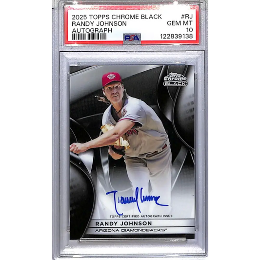 2025 Topps Chrome Black #CBA-RJ Randy Johnson PSA 10 GEM MINT Auto Arizona Diamondbacks