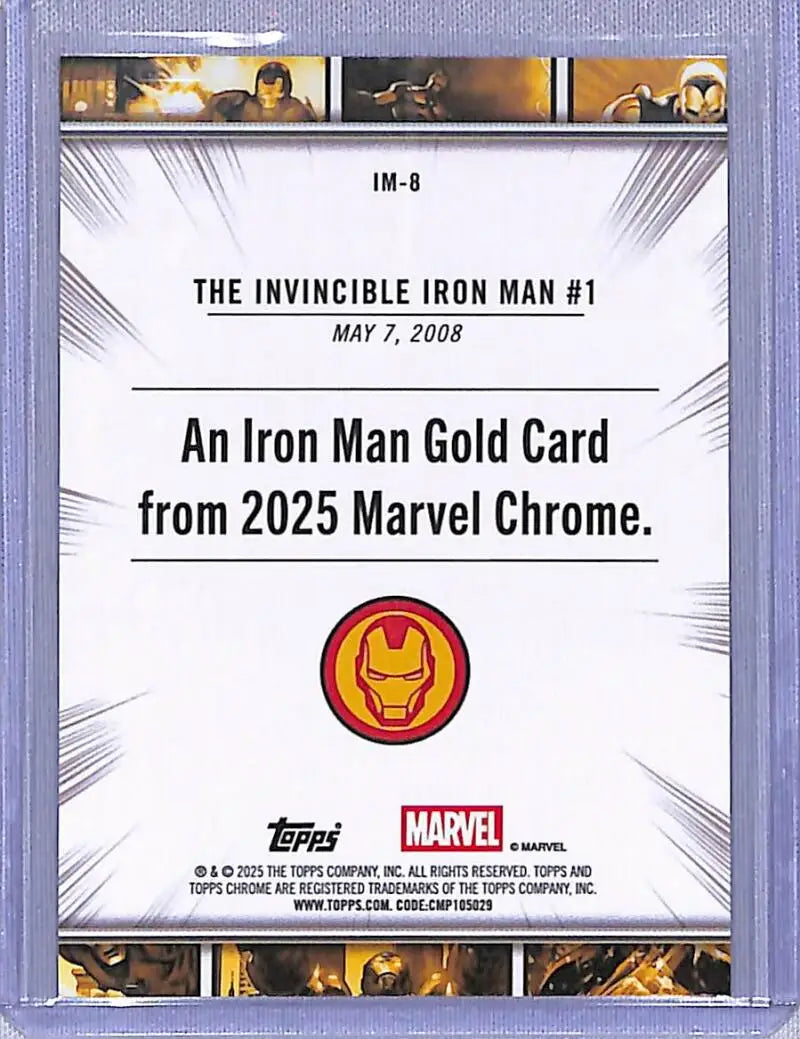 2025 Topps Chrome Iron Man trading card Gold #IM-8 NM-MT