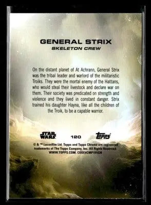 2025 Topps Chrome Sapphire Edition Star Wars #120 General Strix Debut