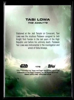 2025 Topps Chrome Sapphire Edition Star Wars #175 Tasi Lowa Debut