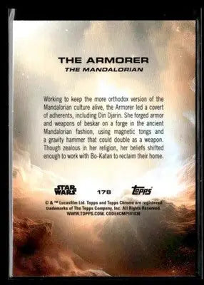2025 Topps Chrome Sapphire Edition Star Wars #178 The Armorer