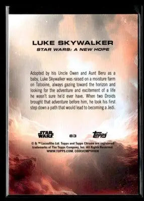 2025 Topps Chrome Sapphire Edition Star Wars #83 Luke Skywalker